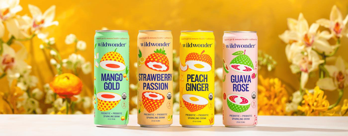 Wildwonder sparkling drinks with different flavours